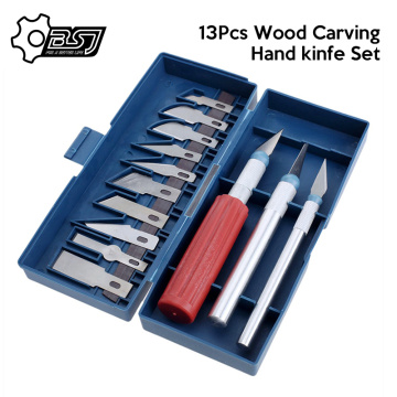 13Pcs Wood Carving Hand Chisel Set Cutter Pen Knife Sculpting Knives Woodworking Carpenter Tools Set Repair DIY Cutting Tool
