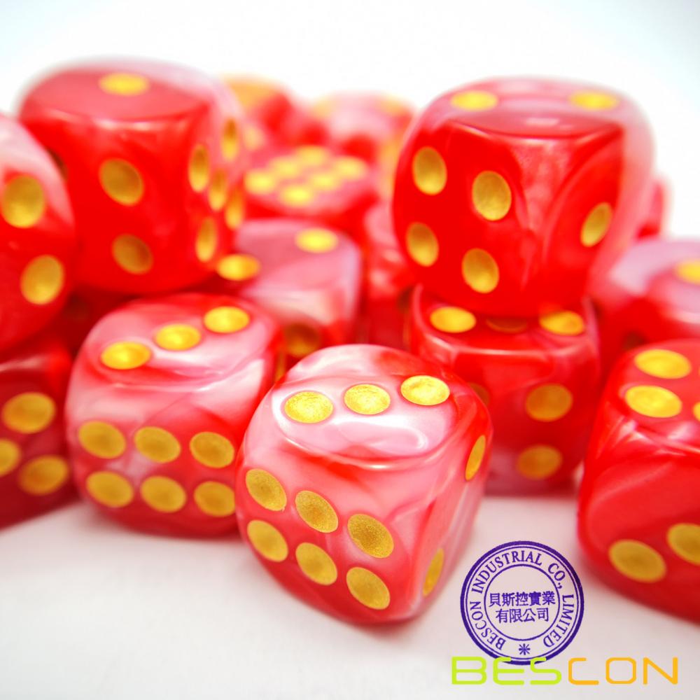 12mm Two Tone Counters Dice Flower Colors 3
