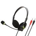 Wired Headset With Microphone Telephone Operator Headphone Noise Canceling For Computer Phones Desktop Boxes For Mac/School