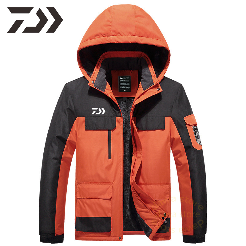 Winter For Fishing Jacket Warm Waterproof Fishing Clothes Thicken Coat Velvet Fishing Wear Outdoor Men Clothes For Winter Shirt
