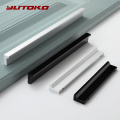 YUTOKO Cabinet Handles Silver Cabinet Drawer Solid Zinc Alloy American Modern Simple Black Wardrobe Door Cabinet Hardware