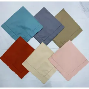 Custom Linen Cotton Hemstitch Napkins