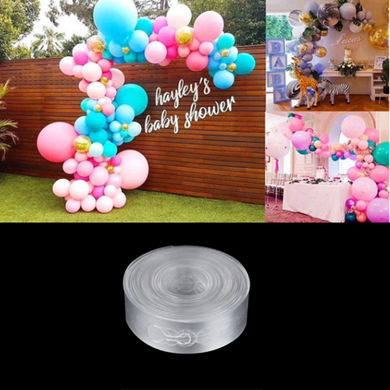 5M Balloon Strip Connect Chain Balloon Arch Decor Plastic DIY Tape Party Supply