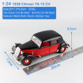 Bburago 1/24 Scale Classic citroen TA 15CV Traction Avant 1938 cars Diecasts & Toys Vehicles model miniatures auto for childrens