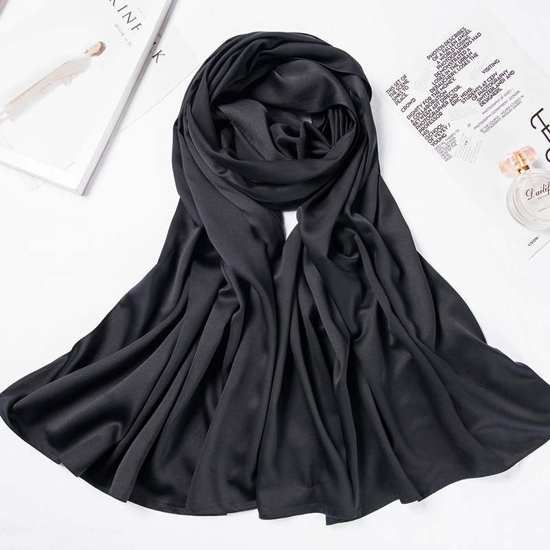 2020 New satin hijab scarf for women Malaysia silk headscarf muslim islamic clothing hijabs stole shawls and wraps hoofddoek