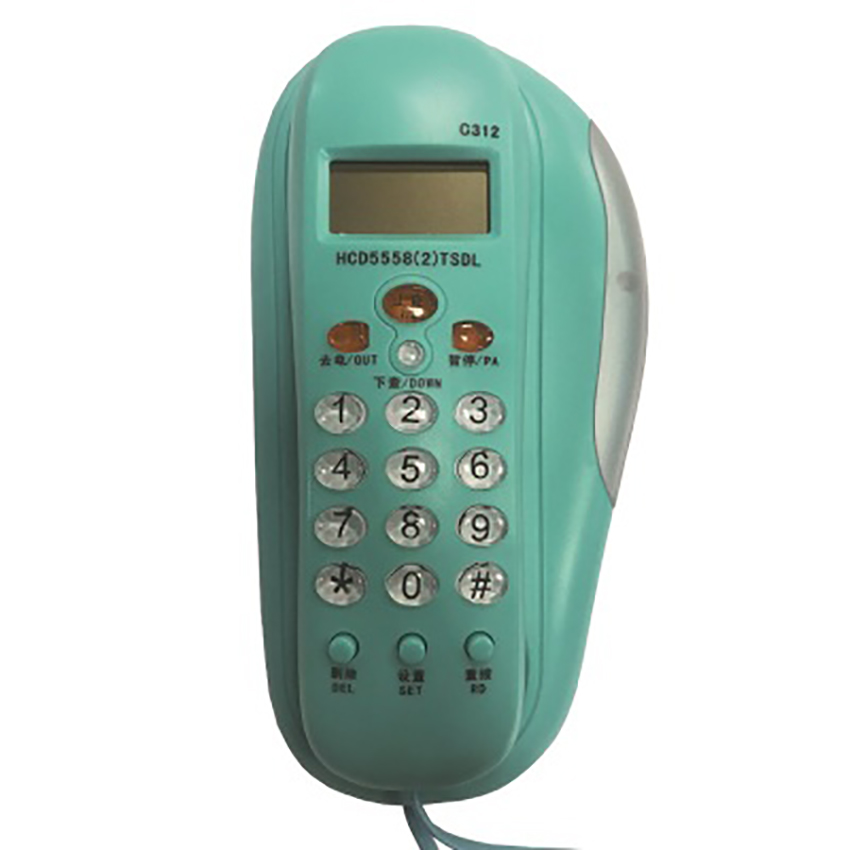 Trimline Corded Telephone with Caller ID, Luminous Indicator, Calling Check, Wall Mounted Landline Telephone for Hotel Home