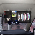 Crystal Bowknot Car Sun Visor Organizer Holder Multi-Use Leather Sunshade Storage Bag Case for CD Card Glasses Car Accessories