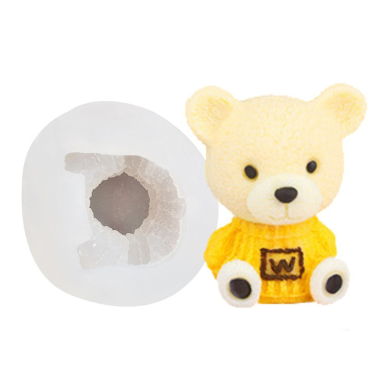 Ice Mould Maker DIY 3D Teddy Bear Silicone Fondant Mold Cake Soap Chocolate Baking Mould Tool Ice Cream Tools Kitchen Gadgets