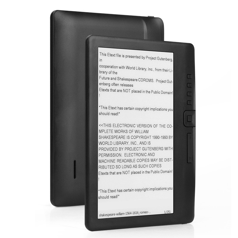 BK7019 Electronic Paper Book Reader 7 Inch TFT Color Sn Ebook Reader o Video MP3 Player Rechargeable 16GB