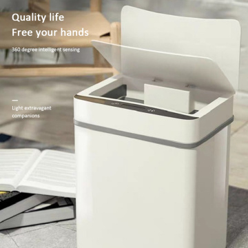 Automatic Trash Can Smart Sensor Waste Bin for Kitchen Bathroom Office 12L White Home Intelligent Electric Garbage