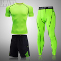 Solid Color Mens Sport Compression Short Sleeve t-Shirt Pants Shorts Fitness Running Sportsman wear Jogging suits