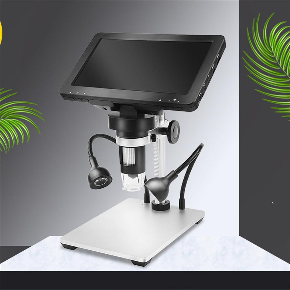 Digital Microscope 1200X Magnification Microscope With 7 Inch HD Screen Suitable For Teaching Circuit Boards Observing Antiques