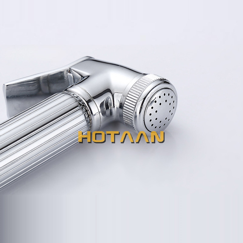 HOTAAN Chrome Solid Brass Bidet Hand Sprayer Toilet Shower Head Bidet Sprayer Head Free Shipping YT-5118