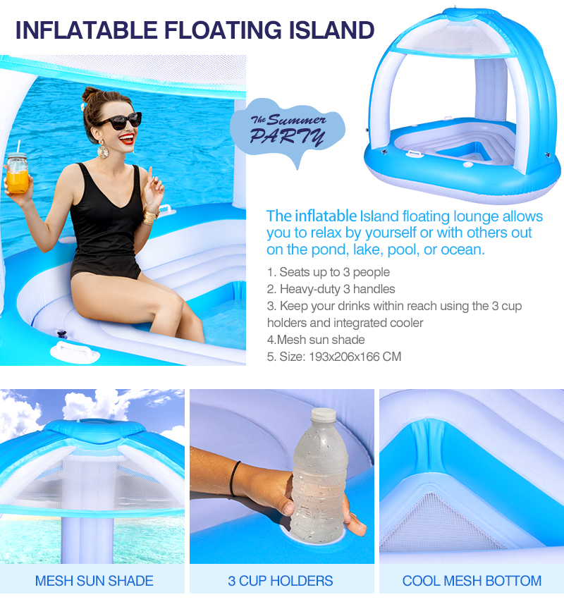 3 Person Inflatable Island