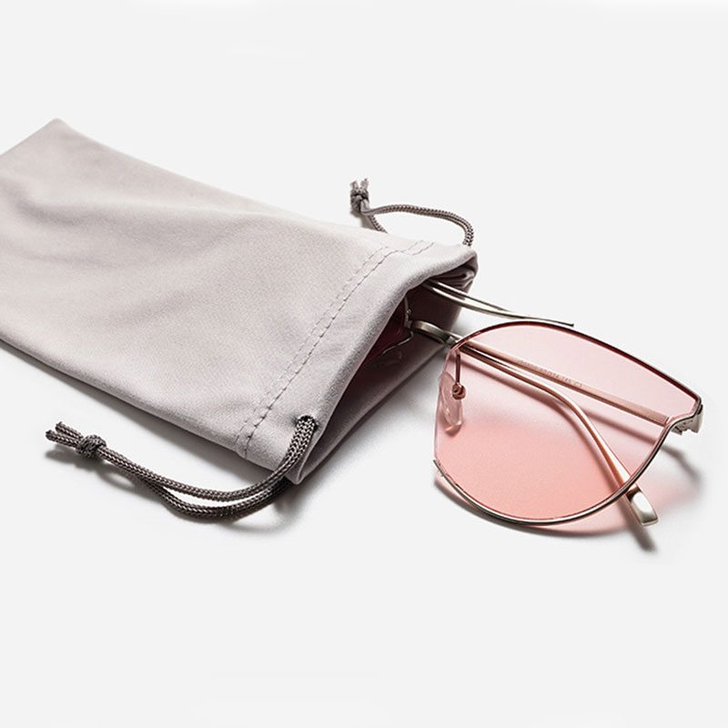 Fashion Solid Color Sunglasses Bag Drawstring Eyeglasses Portable Soft Delicate Glasses Pouch Cloth Bags Glasses Case Pouch