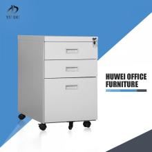 Steel file storage 3 drawer mobile pedestal cabinet