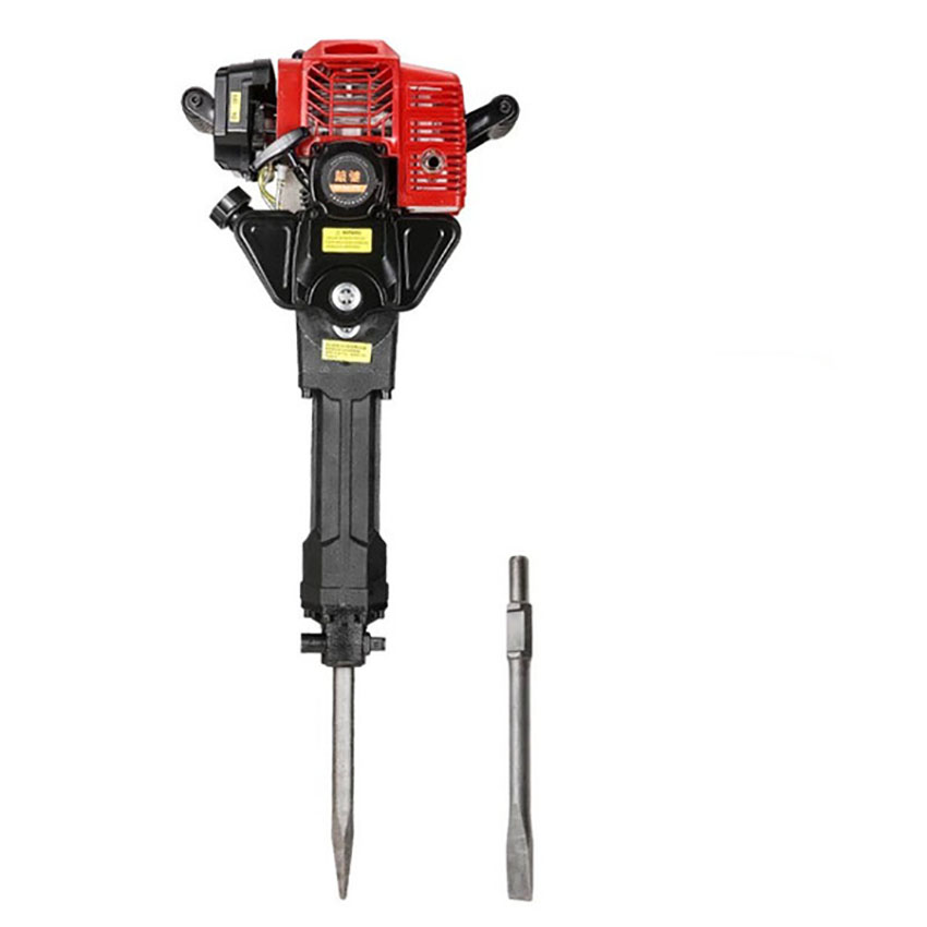 Gas Jack Hammer 2 Stroke Powered Petrol Demolition Construction Concrete Floor Stone Breaker Punch Drill Chisel