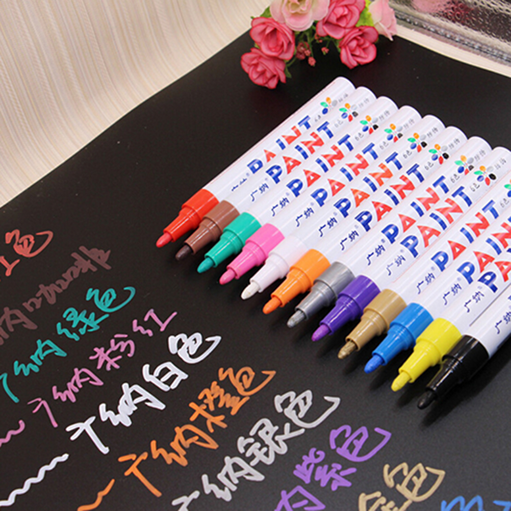 1pcs Colorful marker pen for CD ceramic glass plastic wood paper Paint marker Office School supplies