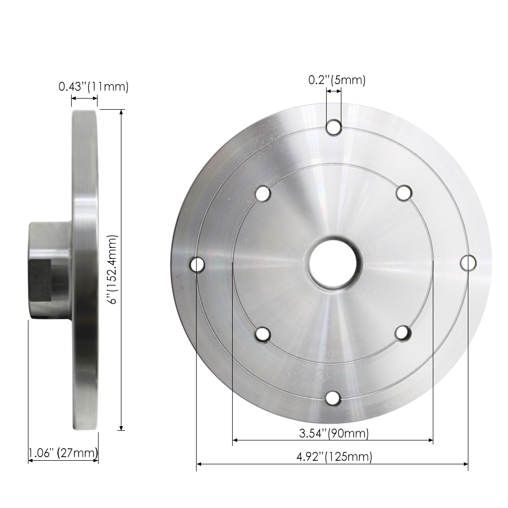 6" inch 150mm Faceplate Flange for Wood Lathe Chuck M33 x 3.5 Thread Woodworking Turning Tools Accessories Wood Face Plate