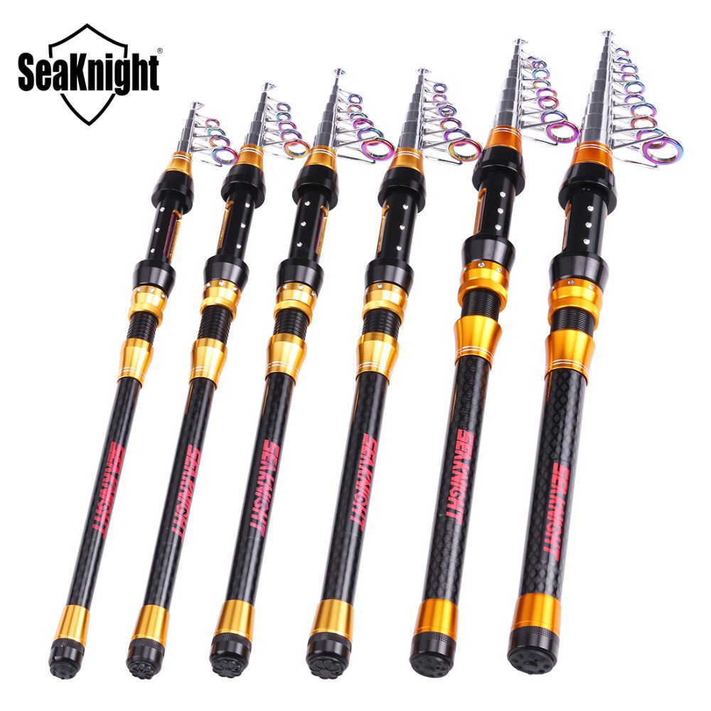 SeaKnight REAVER Carbon Fiber Telescopic Fishing Rod 2.1M 2.4M Long Casting 8-9 Section Sea Carp Fishing Spinning Rod