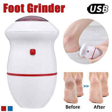 Portable Electric Adsorption Foot Grinder Electronic Foot File Pedicure Tools Remove Calluses Dead Skin Foot Care Tools Red/Blue