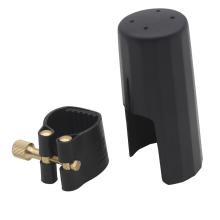 Professional Artificial Leather Sax Saxophone Clarinet Bakelite Mouthpiece Clamp Clip Ligature Plastic Cap Instrument Accessory