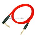 DFS Series Professional Instrument Guitar Cable Jack 90° to Jack Orange