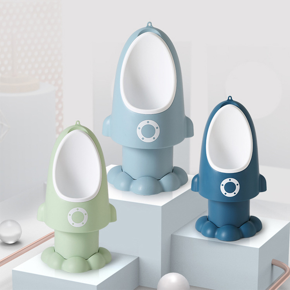 Baby Boy Potty Toilet Training Rocket Shape Children Vertical Urinal Boys Infant Toddler Adjustable Height Wall-Mounted Urinal
