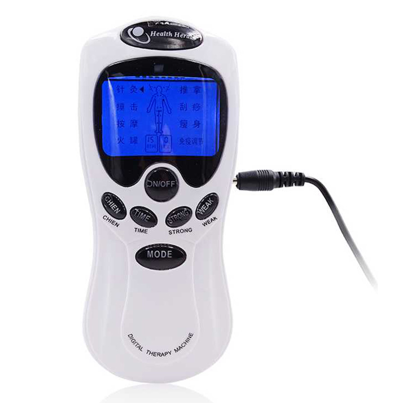 English Keys Herald Tens Acupuncture Body Neck Massager Back Digital Therapy Machine 8 Pads For Back Neck Foot Leg Health Care