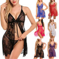 Women Sexy Underwear Women Lace Sleepwear Eyelash Halter Nightgown Sexy Lingerie Nightdress Underwear Sexy Set женское белье