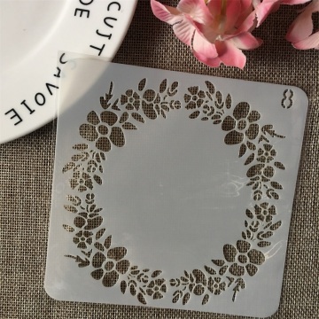 13cm Garland Round DIY Layering Stencils Wall Painting Scrapbook Coloring Embossing Album Decorative Card Template