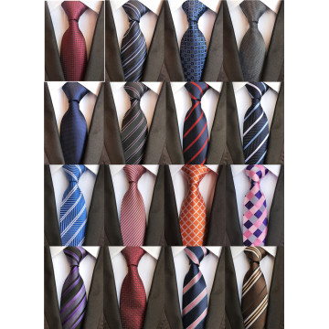 YISHLINE Classic 8cm Ties for Man 100% Silk Tie Luxury Striped Plaid Checks Business Neck Tie Cravat Wedding Party Neckties