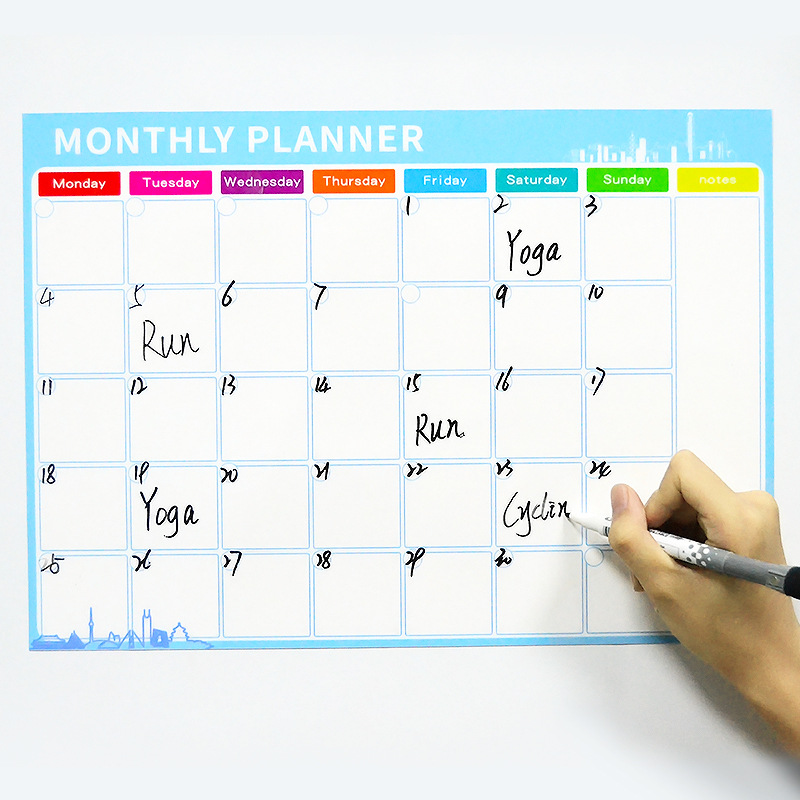 Magnetic Monthly Weekly Planner Table A3 Size 16.53"x11.69" for Fridge Dry Erase Bulletin White Board Gift 8 Pen 1 Eraser