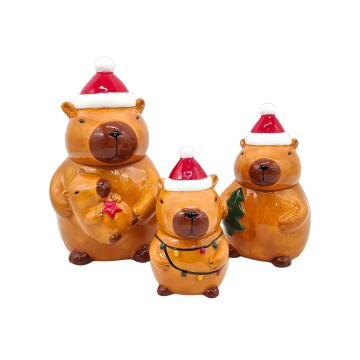 Warm Winter Capybara Family