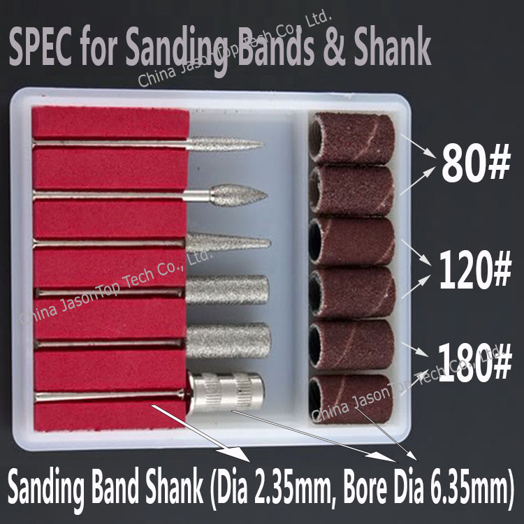 300pcs Sanding Bands Sleeves Sandcloth Drill Bits 6.35 1/4 Drum 40 60 80 120 150 180 320 400 600 Nail Electric Drill Accessories