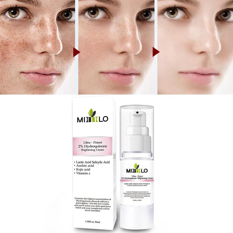 Ultra-potent 2% Hydroquinone Whitening Cream Propylene Glycol Kojic Acid Fade Dark Spots Face Essence Face Cream Face serum