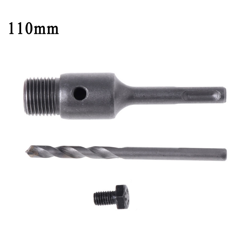 1*Connecting Rod+1*Drill+1*Screw 110/200/350mm Round Connecting Rod SDS Plus Shank Cutter Concrete Cement Stone