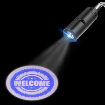 LED Projector Advertising Light 110V 220V E27 Spot Lamp WELCOME MERRY CHRISTMAS Logo For Bar Hotel Coffee Shop Door Night Lights