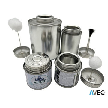 empty tin containing PCV Glue cement ahesive