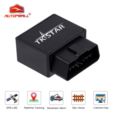 TKSTAR Car GPS Tracker OBDII TK816 Realtime Tracking Locator Vehicle GSM Crawler Geo fence Movement alarm Lifetime Free Web APP