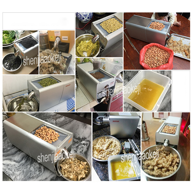PX5 Automatic household oil press machine Small commercial hot and cold squeeze smart soybean peanut squeeze oil machine 220v