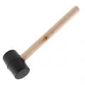 230g Non-elastic Rubber Hammer Tile Hammer with Round Head and Wooden Handle for DIY Hand Tool