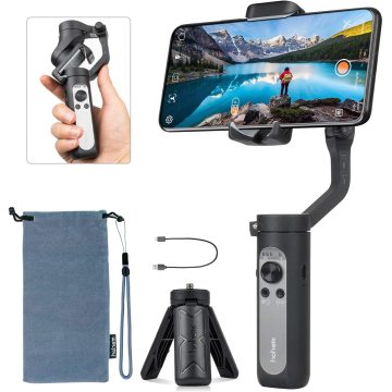 Hohem iSteady X - 3-Axis 0.5 lbs Lightweight Smartphone Gimbal Foldable Handheld Pocket Stabilizer Youtuber Vlogger Live Video