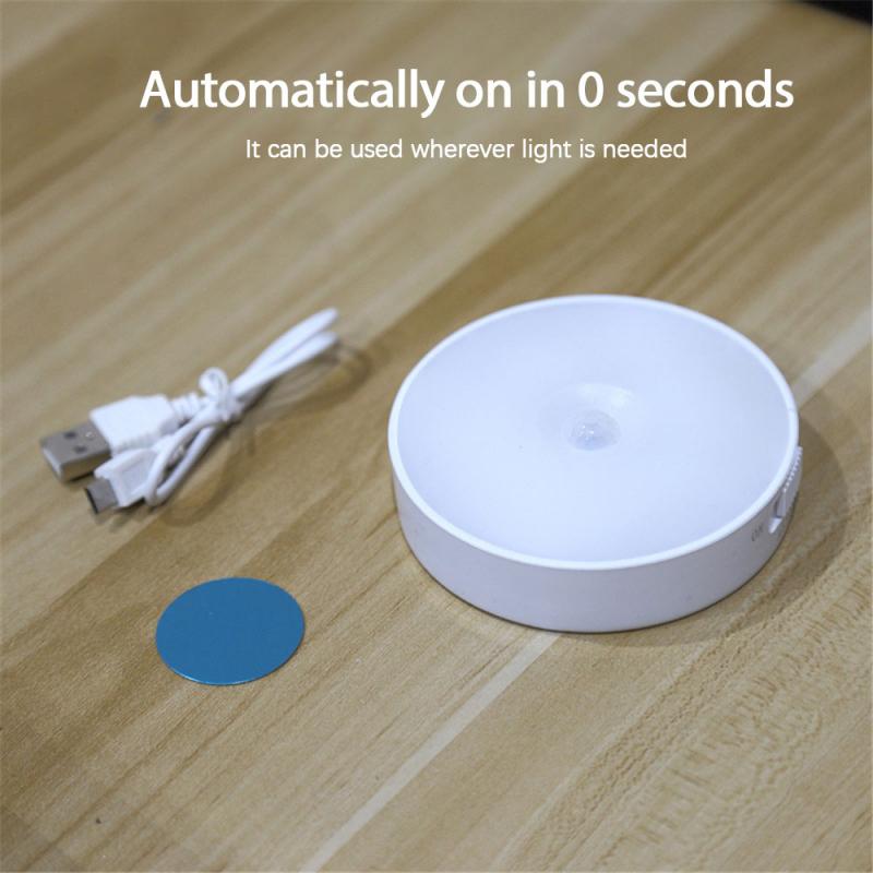 LED Night Light Motion Sensor USB Rechargeable Night Light For Kitchen Cabinet Cupboard Lamp Bathroom Stairs Induction Lamp