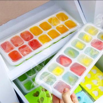 1pc 21 Grids/14 Grids Food Grade Silicone Ice Tray Home with Lid DIY Ice Cube Mold Square Shape Ice Cream Maker Kitchen Bar Tool