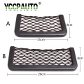 YCCPAUTO 1Pcs Car Organizer Storage Bag Auto Paste Net Pocket Phone Holder Car Accessories 20*8CM 8*15CM Universal