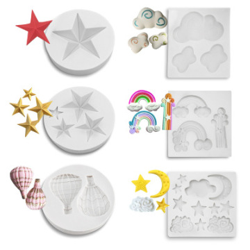 Sky Series Fondant Liquid Silicone Cake Mold DIY Cake Decoration Baking Utensils Chocolate Fondant Moulds Household H970