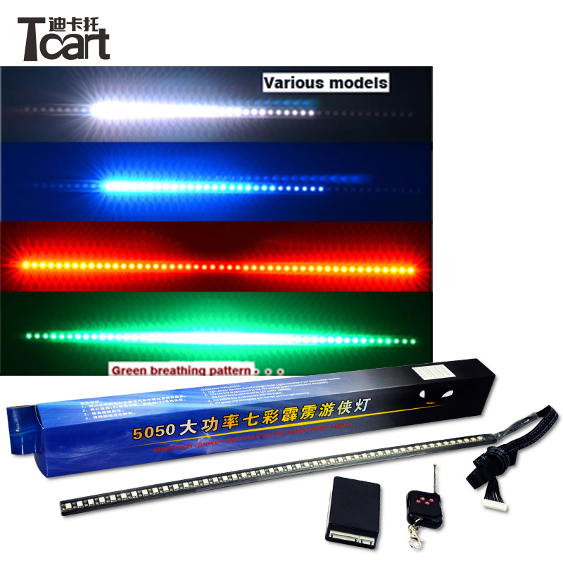 Tcart 147model Waterproof 54CM 48LED RGB highpower remote RGb color LED Knight Rider Lights with wireless remote control