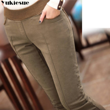 Plus Size S-4XL Women Pencil Pants High Waist Skinny Thick Velvet Warm Winter Leggings Jeggings Legins Feminina Trousers 90H