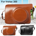 PU Leather Bag Case Cover Pouch Protector / Shoulder Strap black or brown for Fujifilm Instax Wide 300 Instant Print Camera